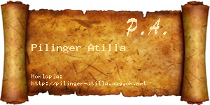Pilinger Atilla névjegykártya